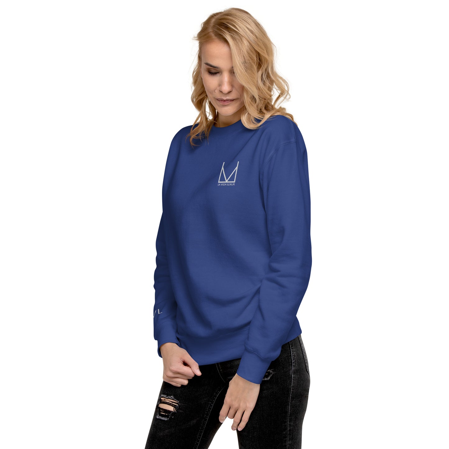 Luxury casual crew neck sweater by La Vida Luxur, designed for everyday comfort.