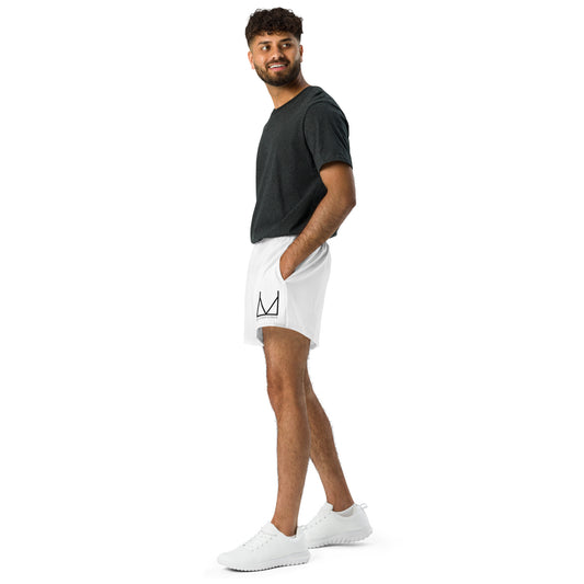 La Vida Luxur athletic shorts in white, designed for casual wear and active movement.