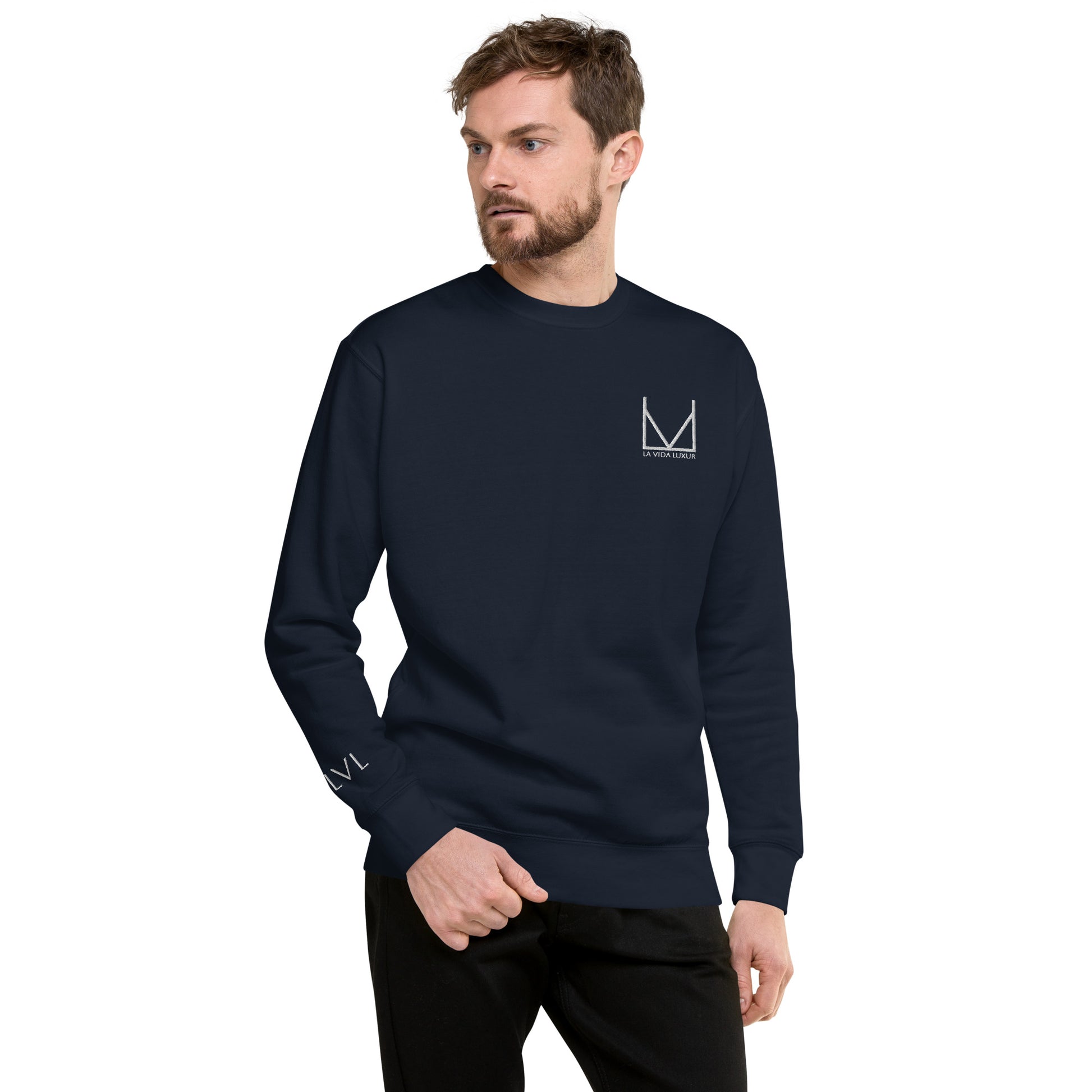 Luxury casual crew neck sweater by La Vida Luxur, designed for everyday comfort.