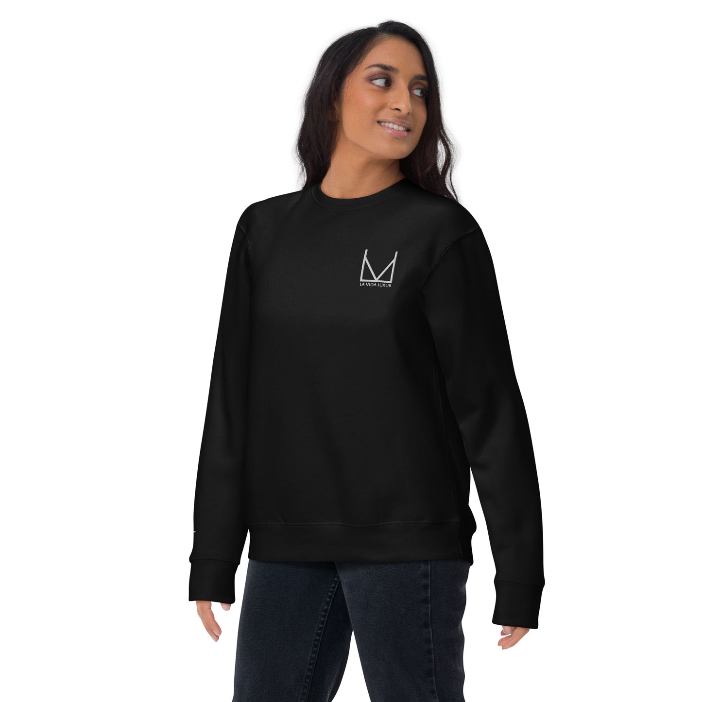 Luxury casual crew neck sweater by La Vida Luxur, designed for everyday comfort.